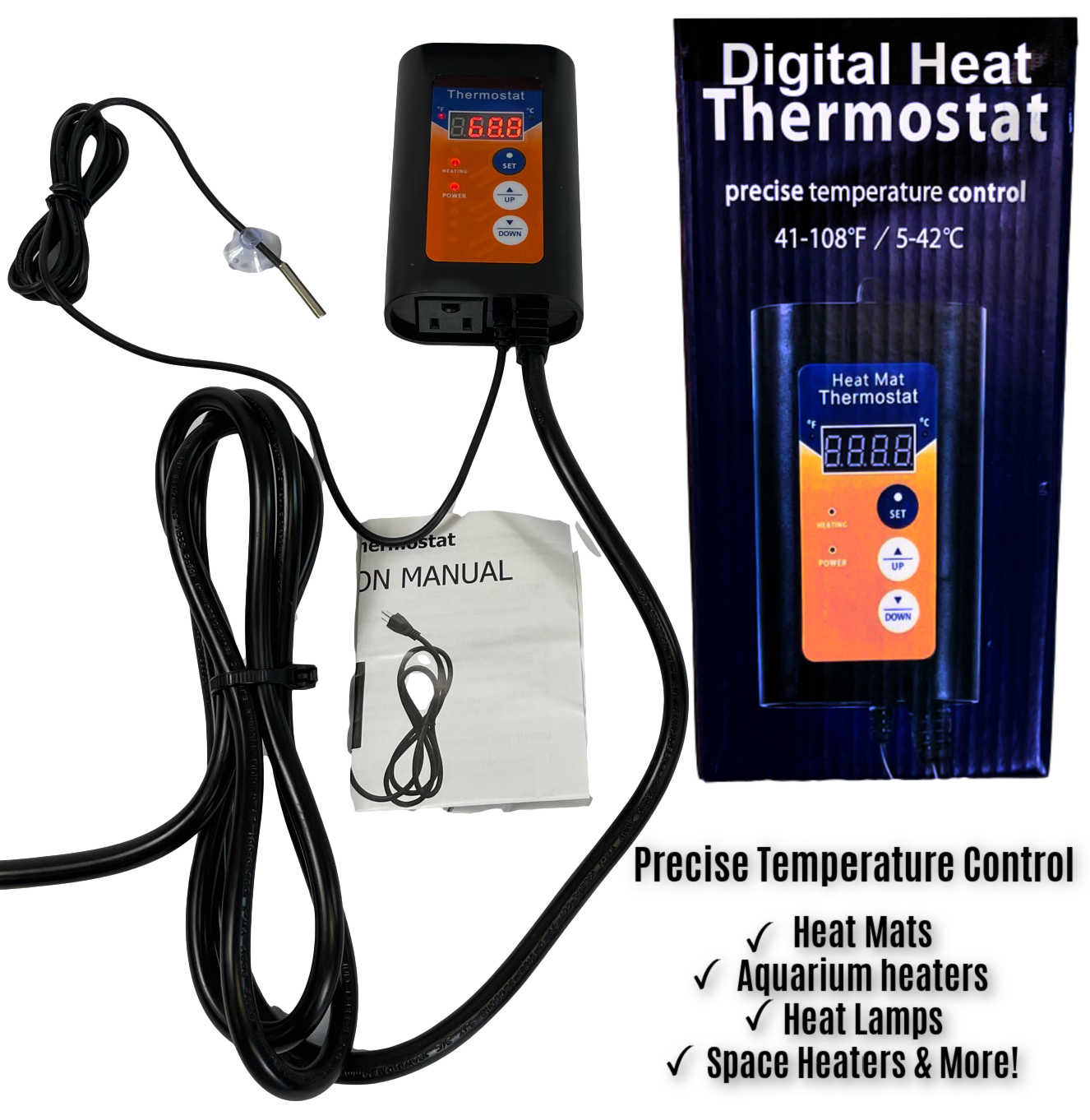 Neu PID Digital Temperaturregler Temperaturfühler Controller 0-1200℃ Thermostat 
