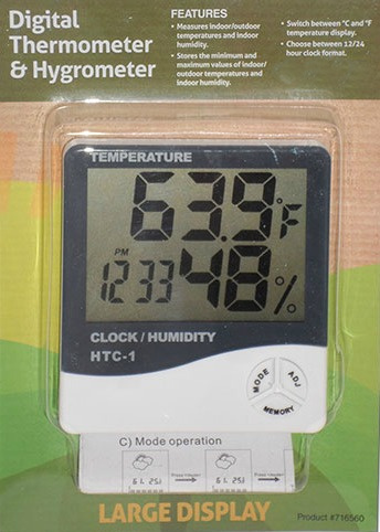 Indoor Humidity Temperature Monitor Digital Hygrometer Humidity Meter with Temperature Humidity Gauge Built-in Clock and Time Display for Temperature Humidity Measurement Sparoma Spa-M0321STH