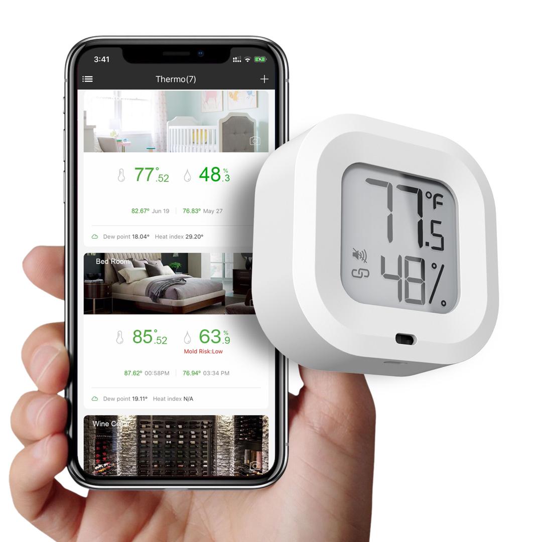 Wireless Smart Thermometer/Hygrometer with iPhone & Android App