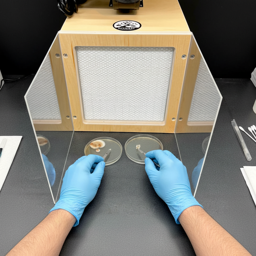 Bonsai 99.99% HEPA Horizontal Laminar Flow Hood - Natural Clear Coat Finish