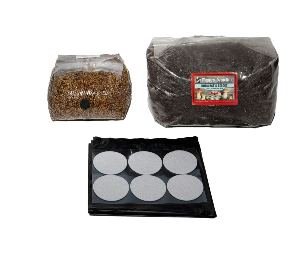 Complete Refill Kit for Medium 44Q Monotub - Includes Grain Spawn & Bulk Substrate
