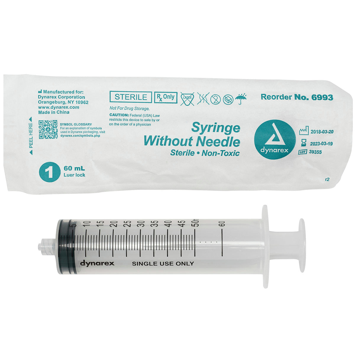 60cc luer lock syringe