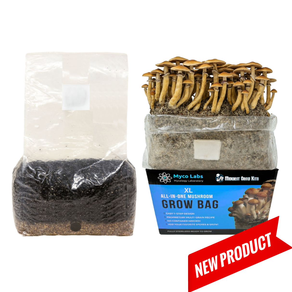 XL All-in-One Mushroom Grow Bag (6 lbs) for Manure Loving Mushrooms