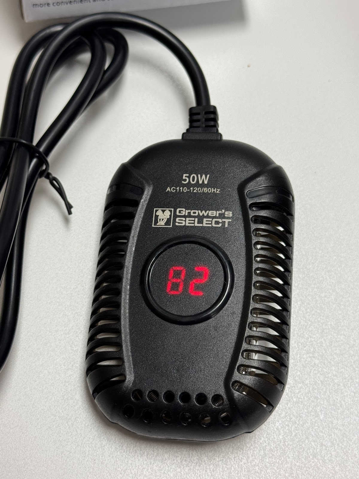 Grower's Select Smart LED Digital Aquarium Heater Closeup