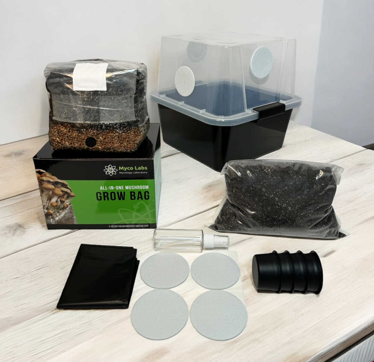 All-in-One Mushroom Monotub Starter Grow Kit (6 LBS) full kit