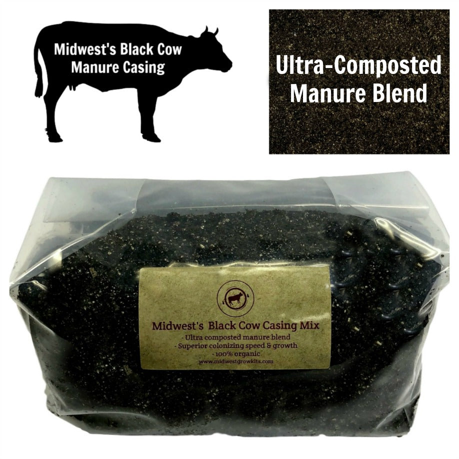 Midwest's Black Cow Manure Substrate & Casing Mix - 5 lbs - Midwest Grow Kit's Extras (Image 2)
