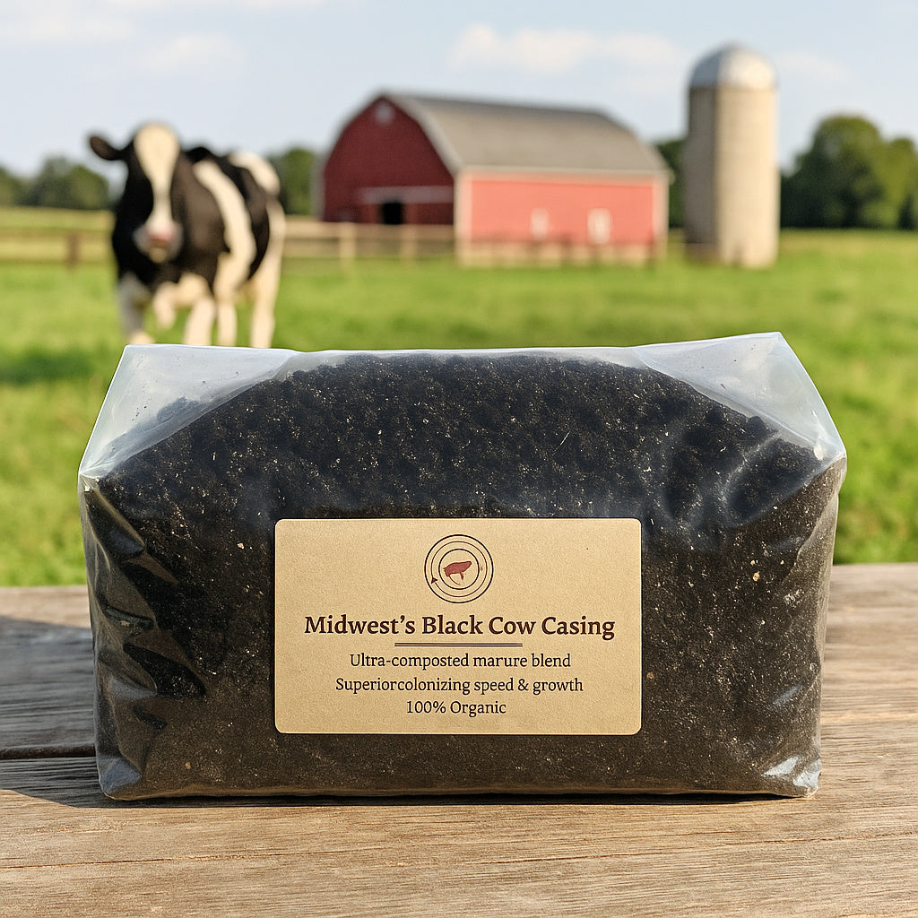 Midwest's Black Cow Manure Substrate & Casing Mix - 5 lbs - Midwest Grow Kit's Extras (Image 1)