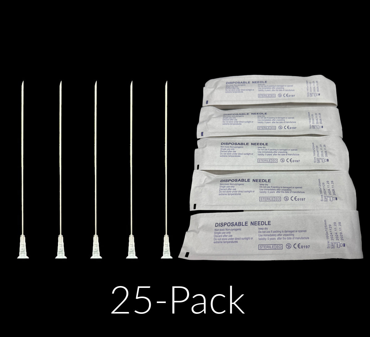 The Deep Draw Extra Long 5 Inch 16G Sterile Syringe Needle (5-Pack)