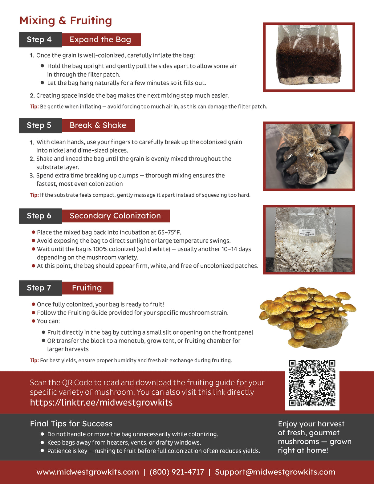 Complete XL ALL-IN-ONE Wood Lover's Mushroom Grow Bag Kit (6LB)