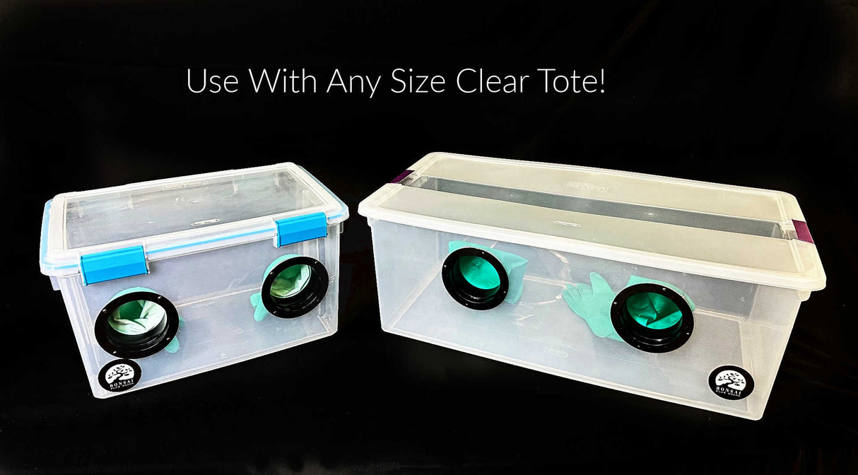 Bonsai Universal Glove Box/Still Air Box side by side