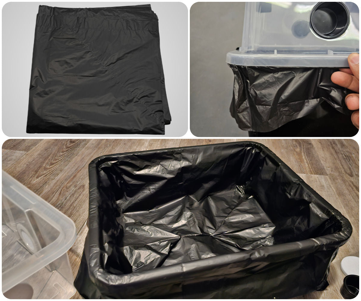 Medium Pre-Cut Monotub Liners (3-Pack) Fits Medium 44Q Monotub & More