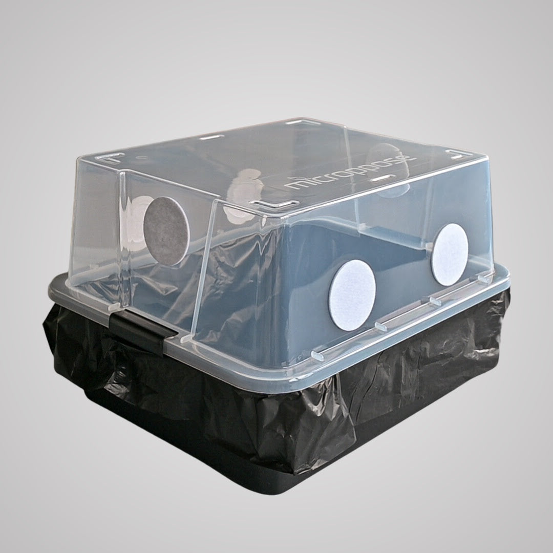 Small Pre-Cut Monotub Liners (4-Pack) Fits our Small 28Q Cube Monotub - Midwest Grow Kit's Monotubs & Fruiting Chambers (Imag