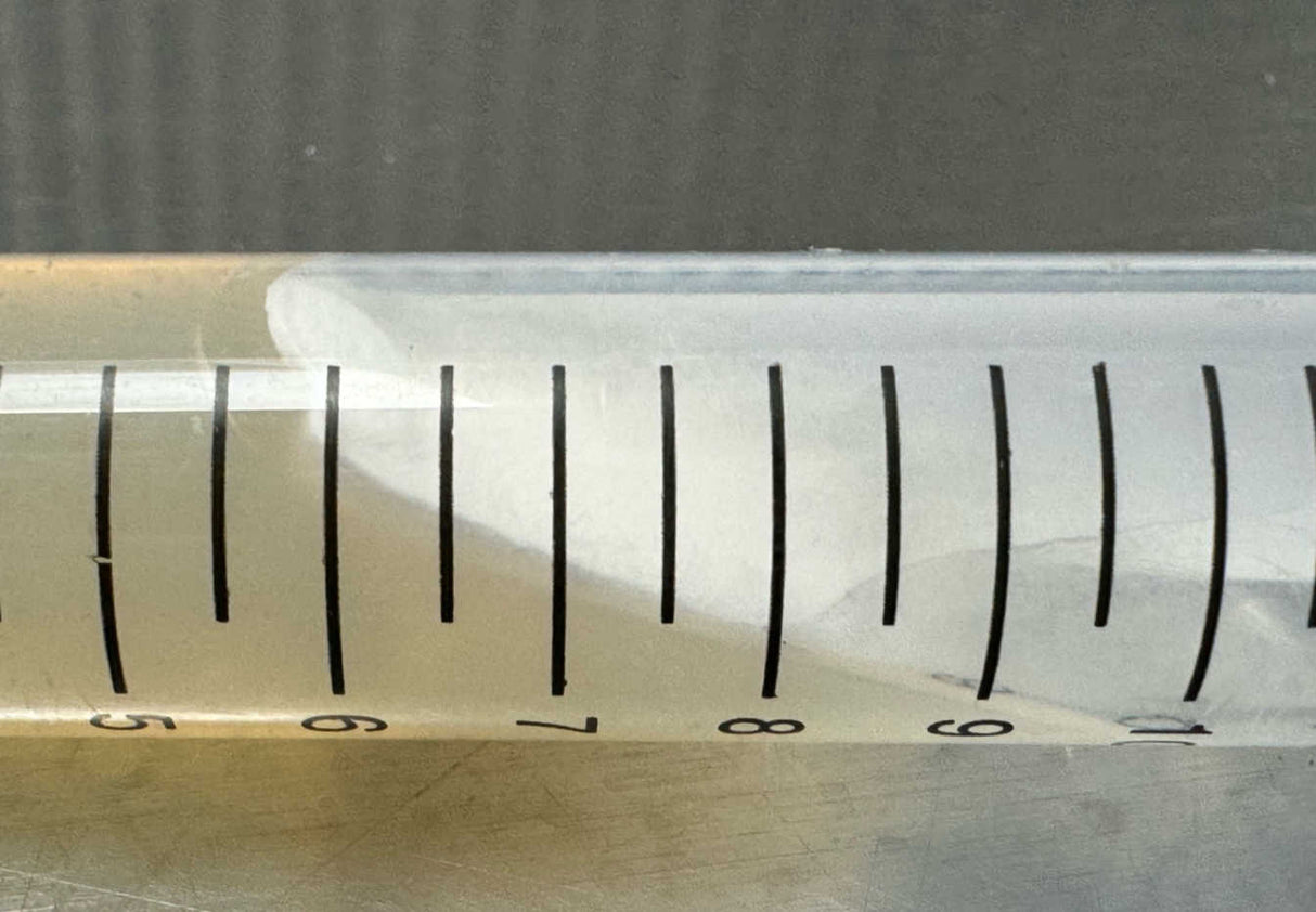 Live Mushroom Culture on Agar Slant close up