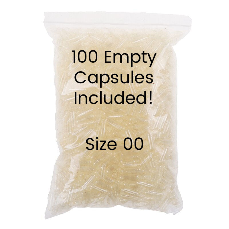 100 empty capsules included Size 00