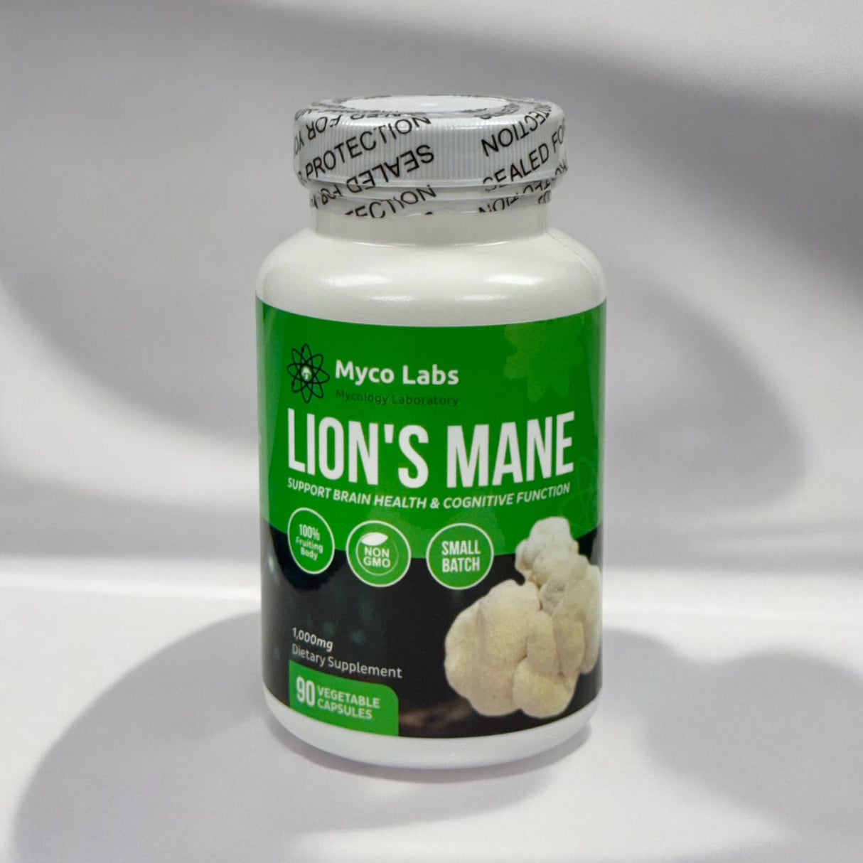 Myco Labs Lion's Mane Whole Food Supplement – 1,000mg per Serving (90 Capsules)