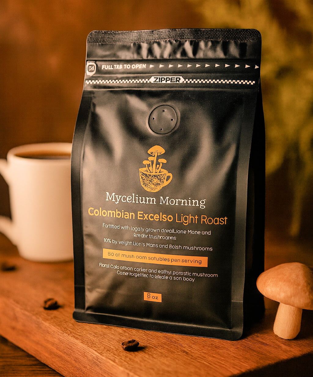 Mycelium Morning – 8oz Ground Mushroom Infused Coffee