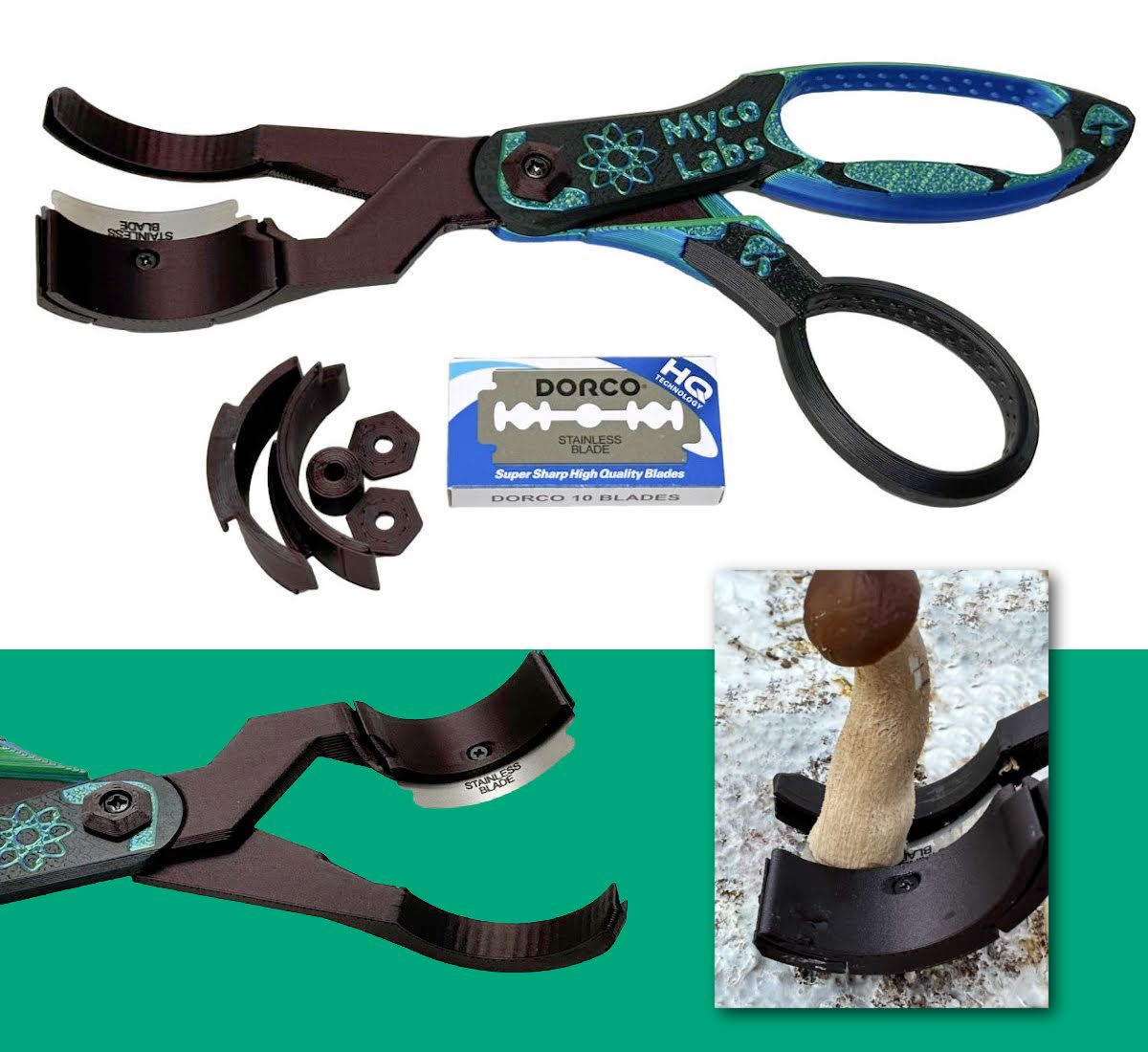 MycoEdge Harvesting Scissors & Blade Set