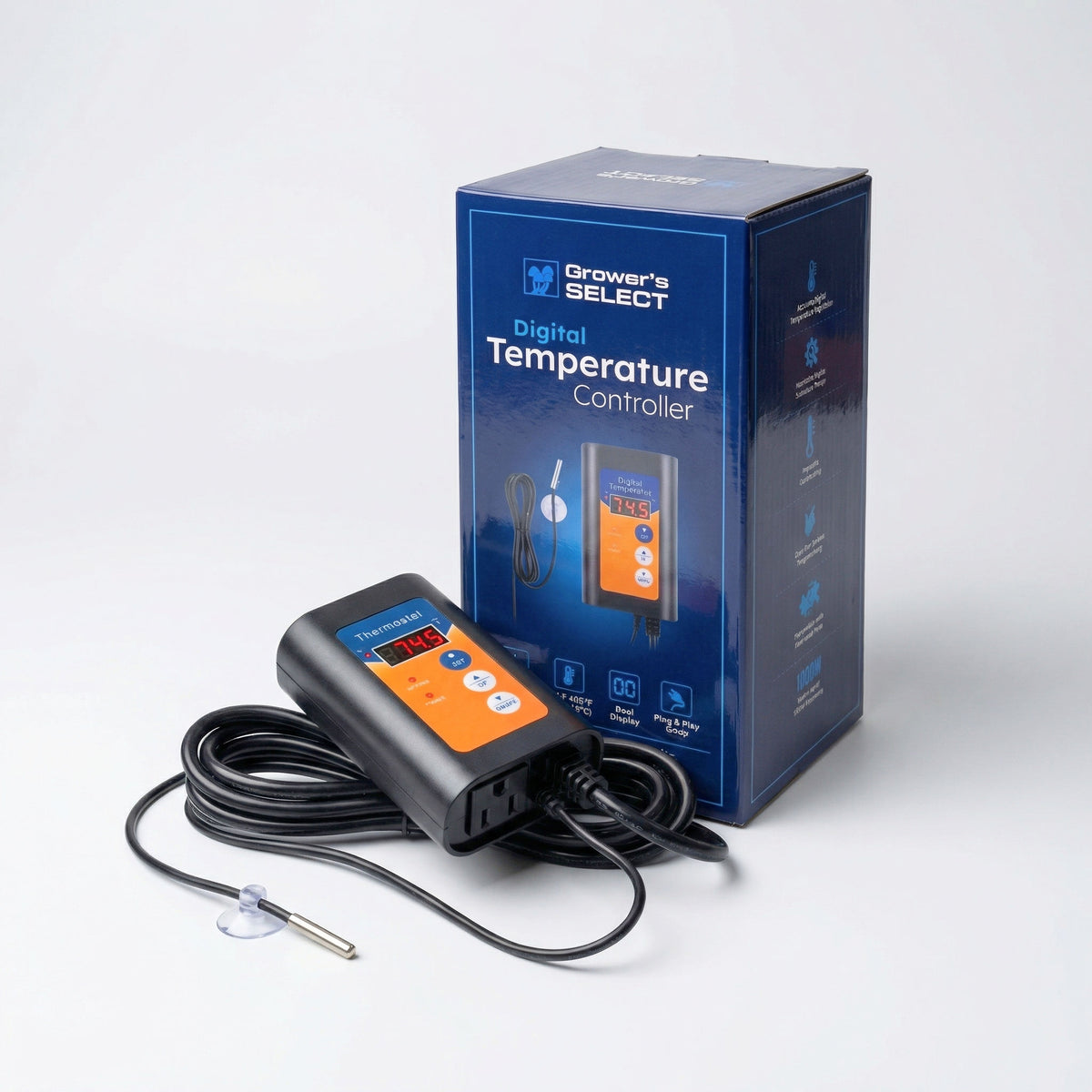 Temp Control Select Digital Temperature Controller/Thermostat 1000W – Midwest Grow Kits