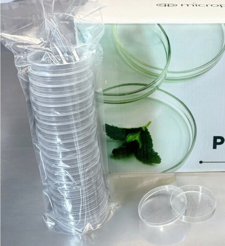 Petri Dishes 90mm x 15mm Plates With Vented Lid, Sterile (20 Pack) 
