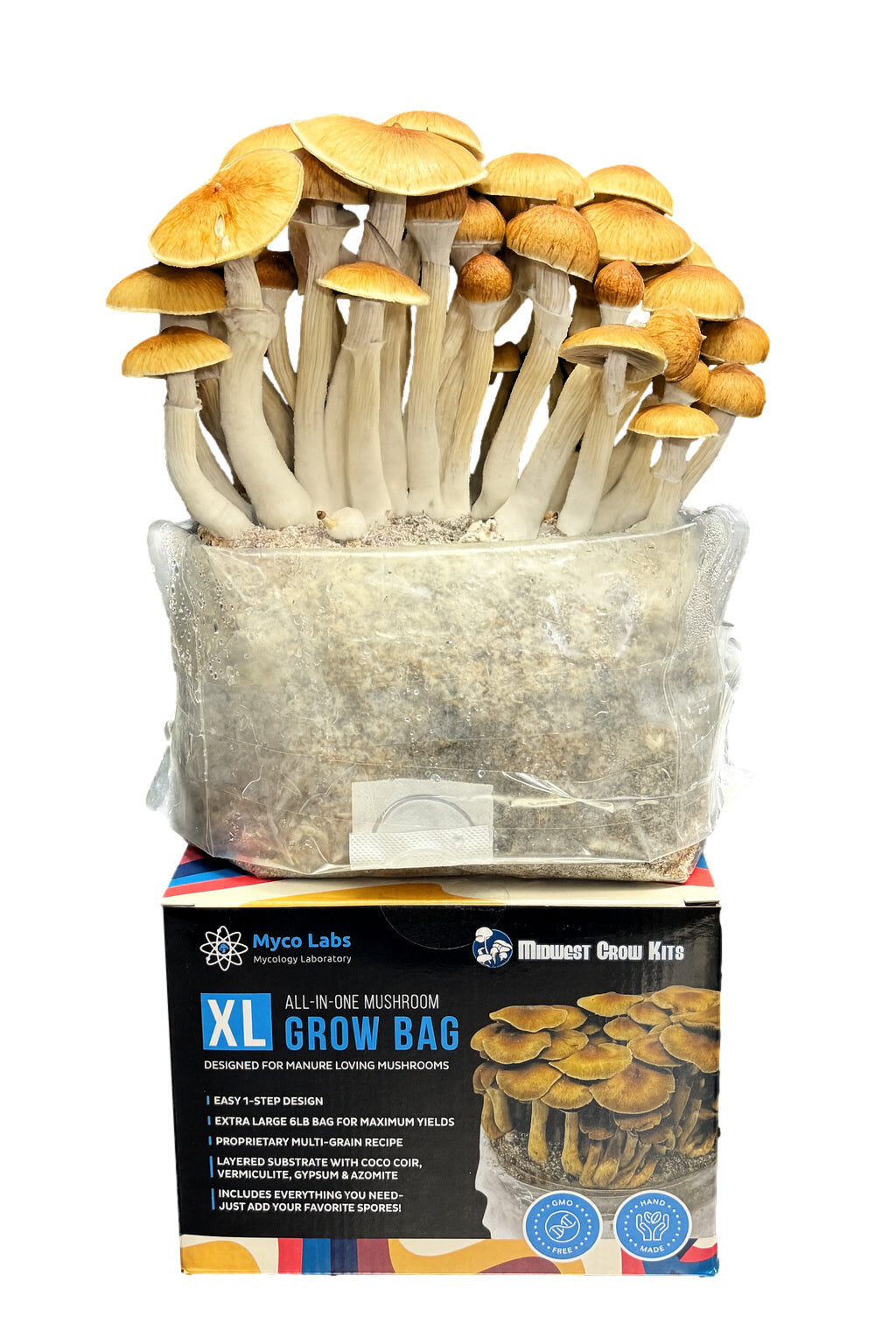 XL All-in-One Mushroom Grow Bag (6 lbs) for Manure Loving Mushrooms