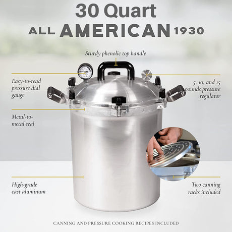 30 Quart All American Pressure Sterilizer - Model 930 