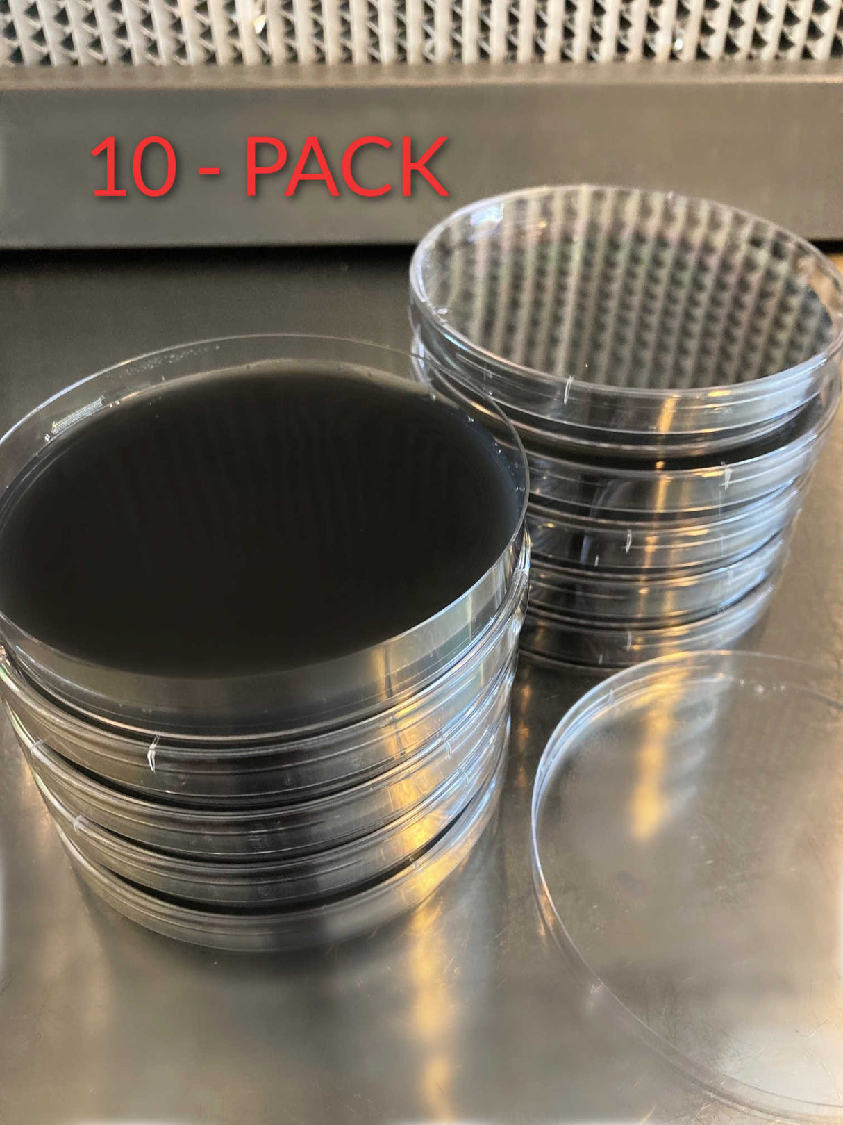 Pre-Poured Sterilized BLACK MEA Agar Plates (10-Pack) 