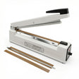 Bonsai 8mm bag sealer machine with brown sealing strips on a white background