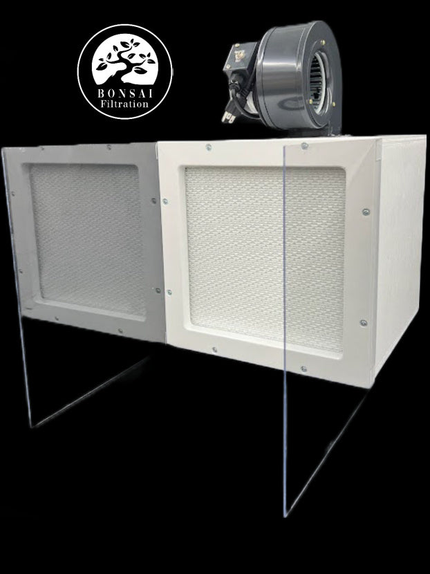 Bonsai 99.99% HEPA Horizontal Laminar Flow Hood White  side view