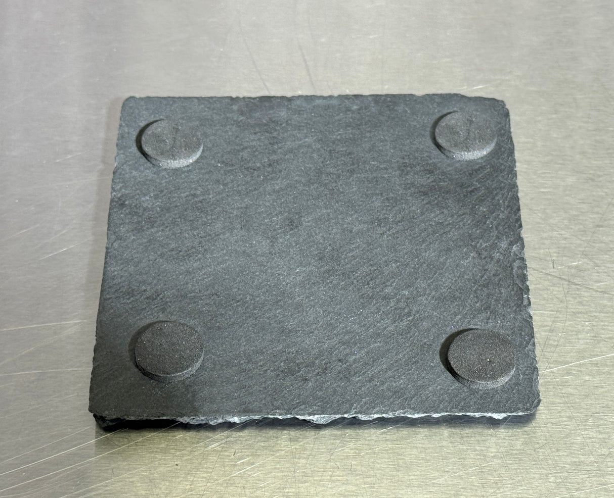 Natural Slate Laser Engraved Mushroom Coaster