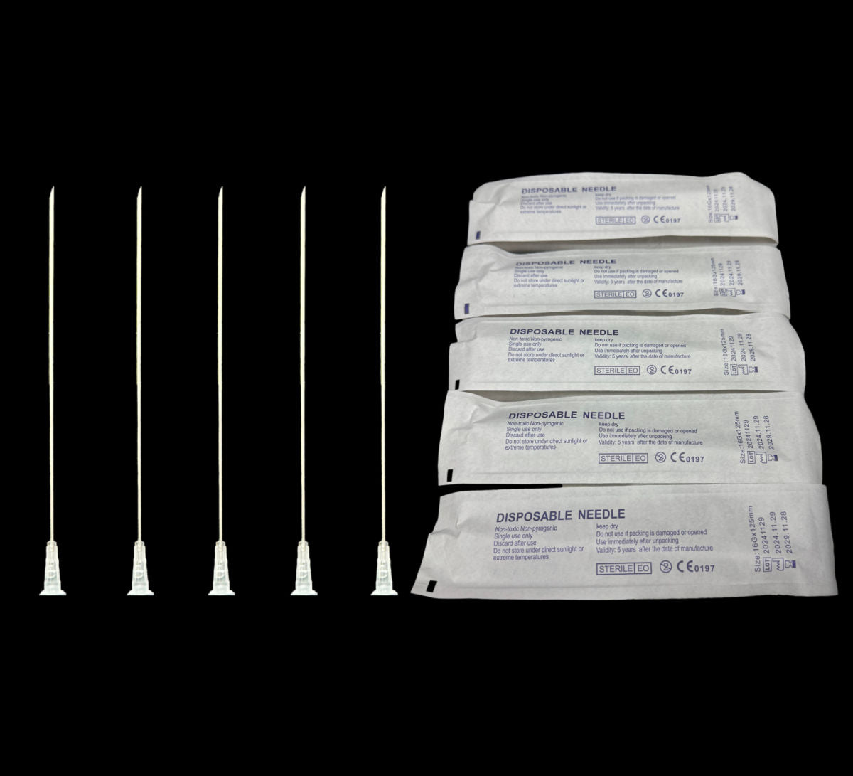 The Deep Draw Extra Long 5 Inch 16G Sterile Syringe Needle (5-Pack) 