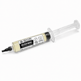 A syringe-style container of Golden Model casting plastic by Myco Labs, shown on a clean white background.