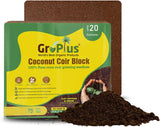 Coco Coir Brick (4-Pack) Gro-Plus 5kg Premium 10 Pound Coir Block Bundle