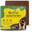 5kg gro-plus coco coir brick on white table.