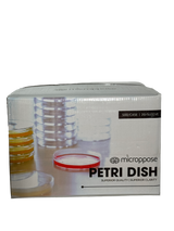 Microppose Petri Dishes 90mm x 15mm Plates With Vented Lid, Polystyrene Sterile (500-Pack Case)