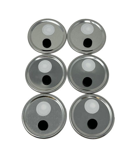 Wide Mouth Jar Cultivation Lids with Injection Port (6-Pack) 
