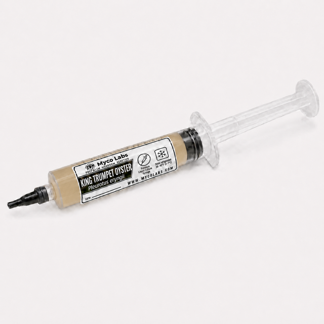 King trumpet liquid culture syringe