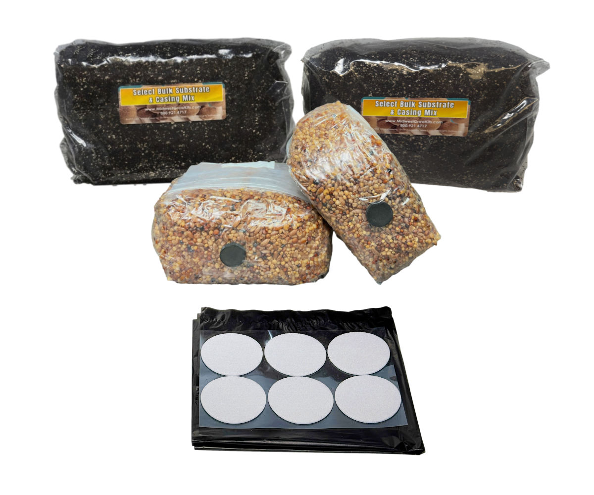 Complete Refill Kit for Large 66Q Monotub - Includes Grain Spawn & Bulk Substrate 