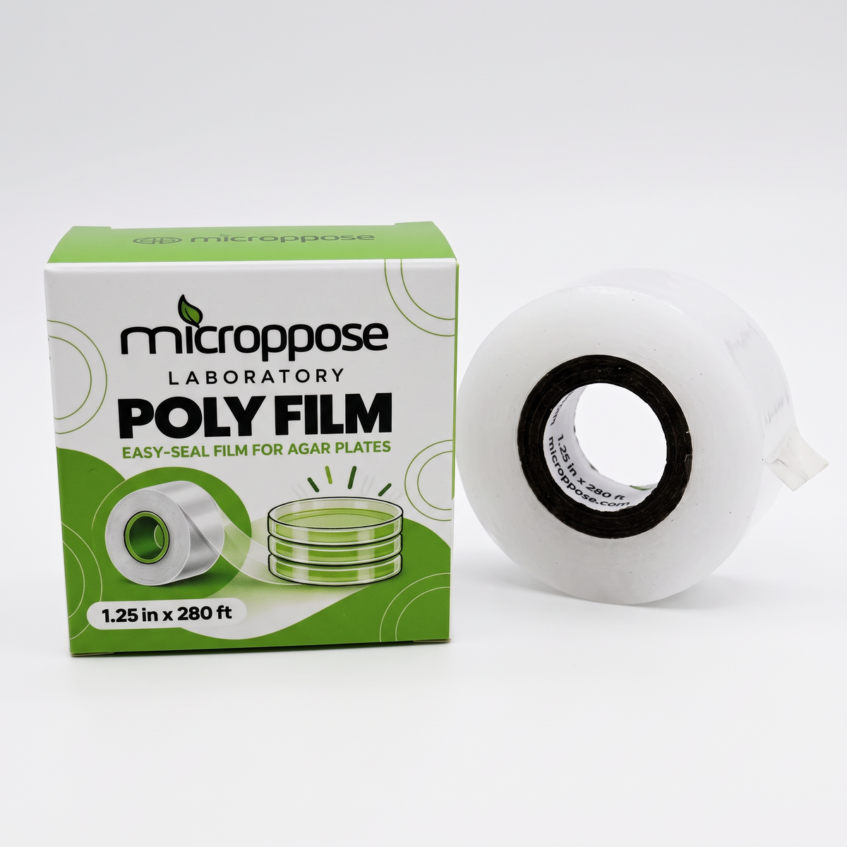 Microppose Lab poly film and box
