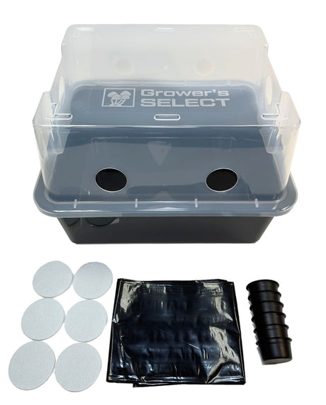 Grower's Select MEDIUM Mushroom Monotub Fruiting Chamber inlcudes Filter Disks and Liner 44Q 