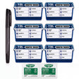 Monotub Tracker Labels kit with 6 reusable 4 x 2.75 inch labels, ultra-fine marker and 2 alcohol prep pads