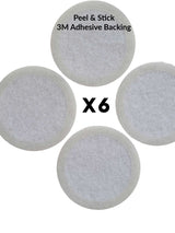 Monotub Adhesive Filter Disks (6-Pack) peel and stick backing