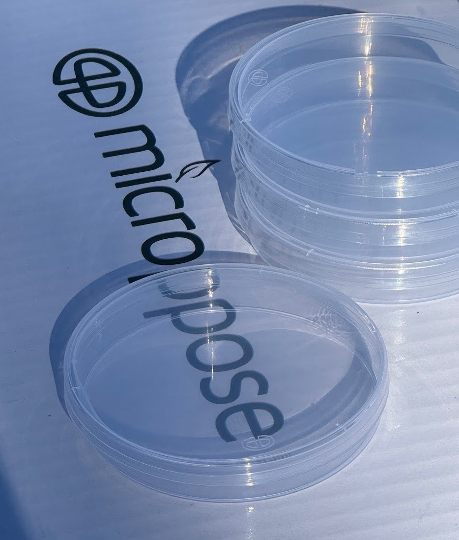 Microppose Reusable Autoclavable Petri Dishes – 90mm x 15mm (20-Pack Sleeve)