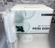Microppose Reusable Autoclavable Petri Dishes 90mm x 15mm Plates With Vented Lid, Sterile (500-Pack Case) 