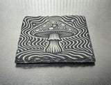 Natural Slate Laser Engraved Mushroom Coaster