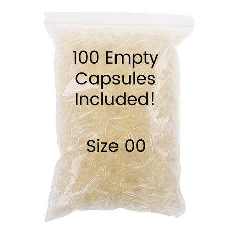 100 empty capsules included Size 00
