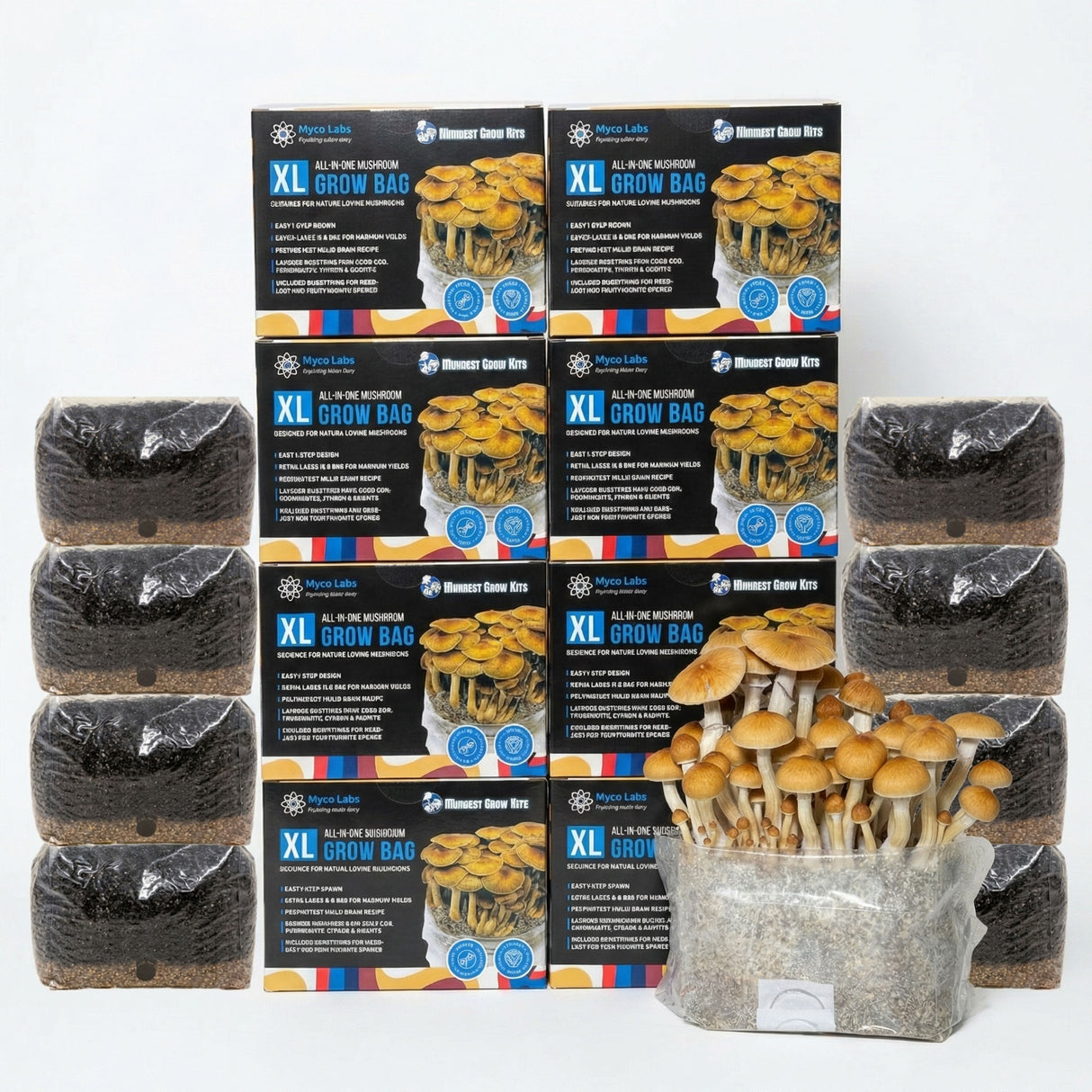 Wholesale All-in-One Mushroom XL Grow Bags (6 lbs) for Manure Loving Mushrooms (Case of 8)