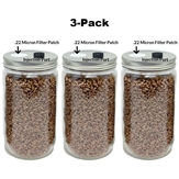3-Pack Organic Rye Grain Jars (32oz)  - RG32