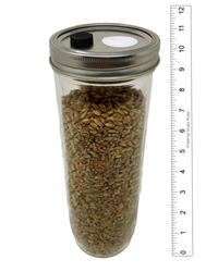 36 oz Premium Organic Rye Shake Jar spawn bags, Rye, fast growing jars. Bulk casing substrate