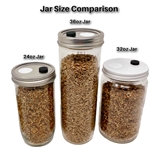 (DISCONTINUED) 36 oz Premium Organic Rye Shake Jar - RS1