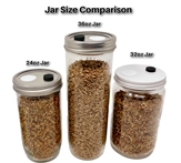 36 oz Premium Organic Rye Shake Jar - RS1